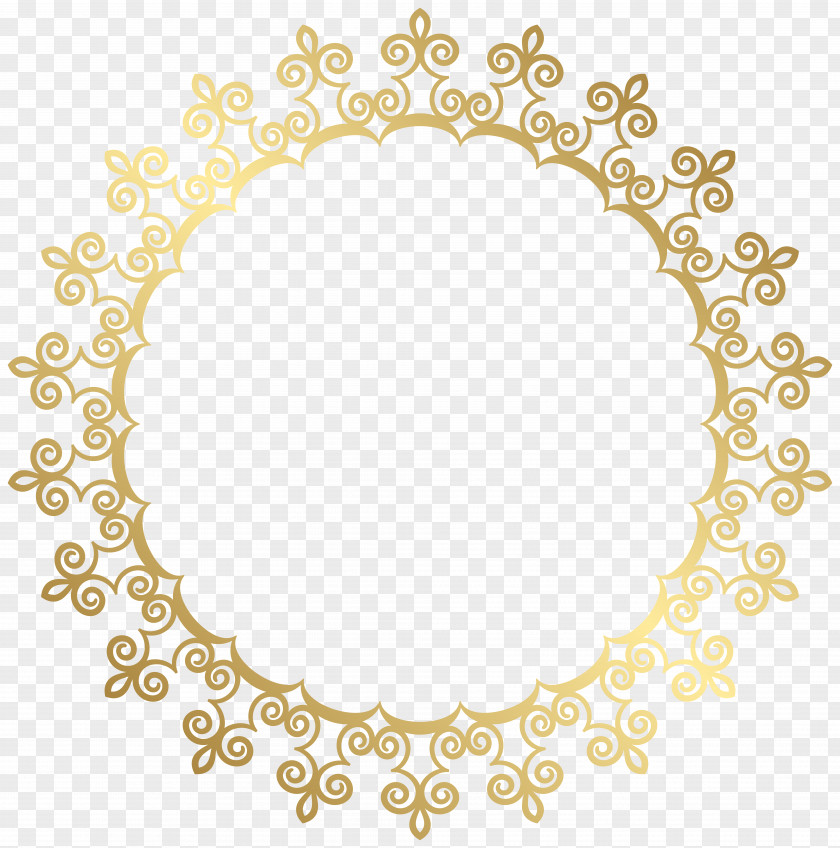Round Gold Border Frame Transparent Clip Art Image PNG