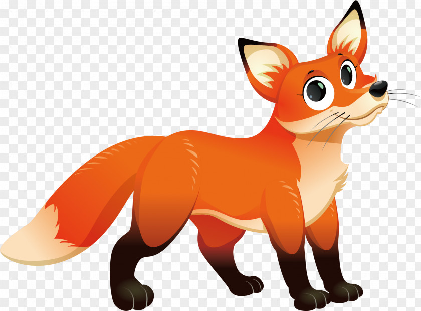 Vector Cute Brown Fox Cartoon Royalty-free Illustration PNG