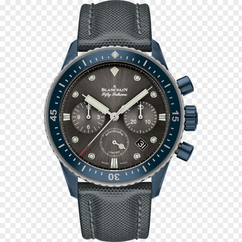 Watch Flyback Chronograph Blancpain Fifty Fathoms PNG