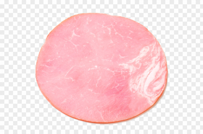 Ham Slices Close-up Pink Circle PNG