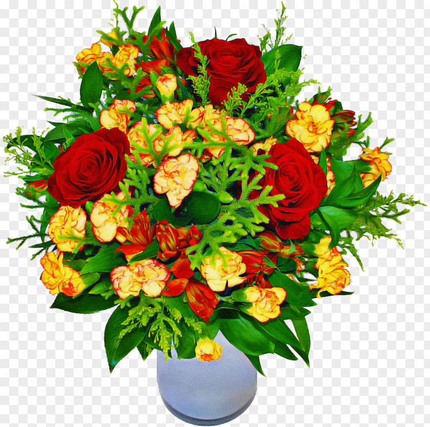 Red Floral Design PNG