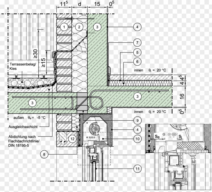 Rollup Bundle DIN 18195 Floor Plan Facade Masonry Veneer Window PNG