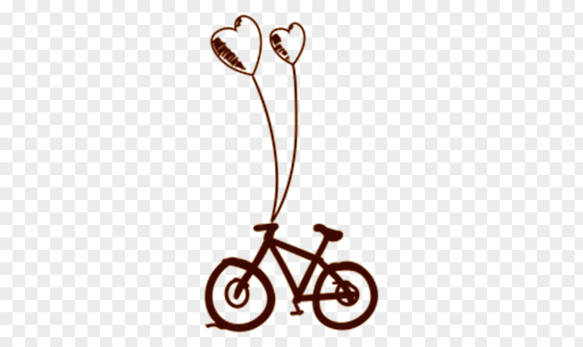 Balloon Bike Simple Strokes Bicycle PNG