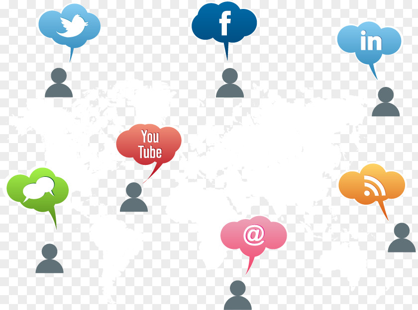 Multi Channel Digital Marketing Social Media Communication PNG