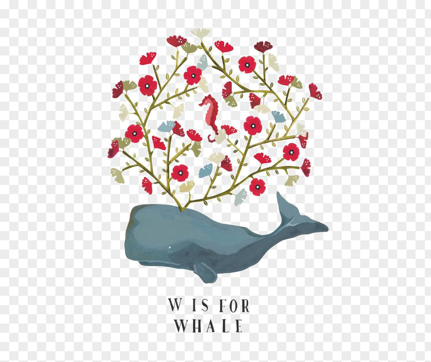 Whale Watercolor Painting Illustration PNG