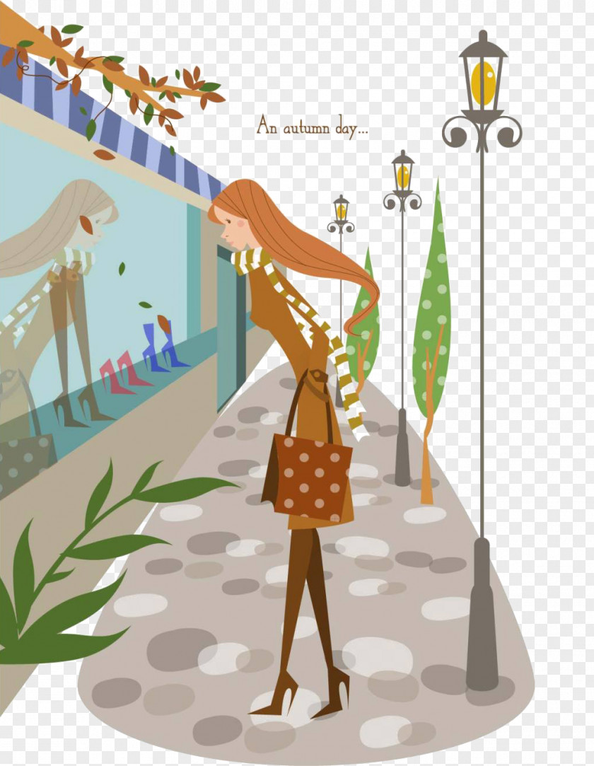 Woman Shopping Photography Illustration PNG