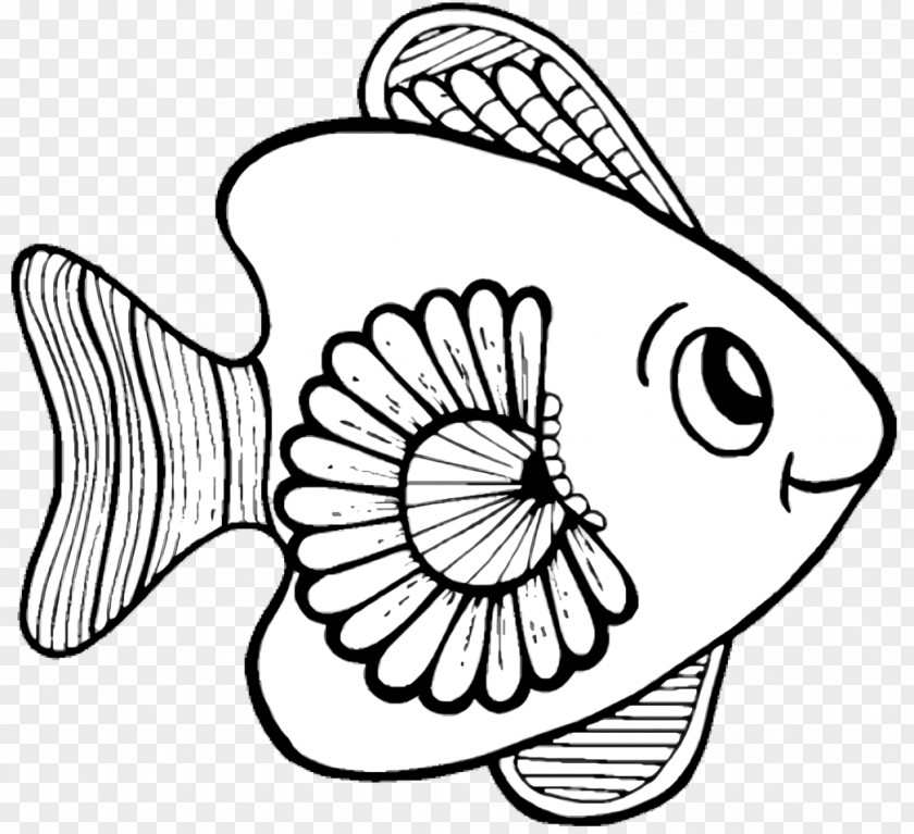Blackandwhite Fish Book Cartoon PNG