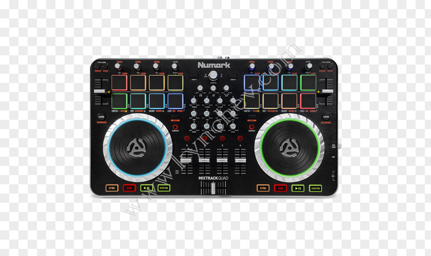Dj Console Numark Mixtrack Quad DJ Controller Pro III Industries Audio Mixers PNG