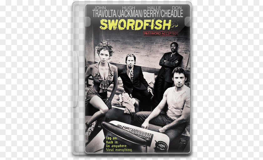 Swordfish Poster Black And White Film PNG