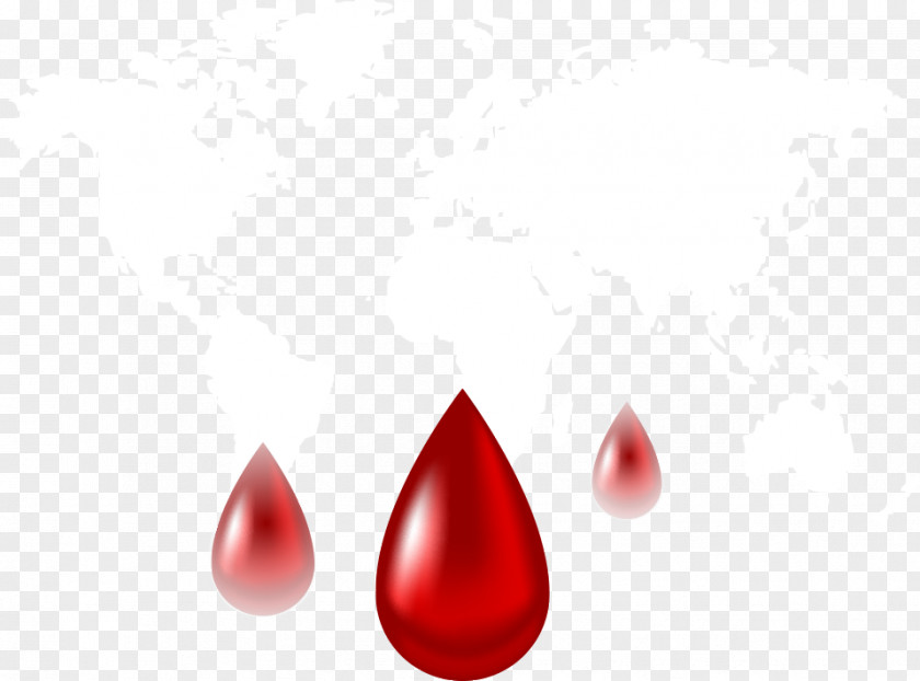 Vector Blood Drop With Map Euclidean PNG