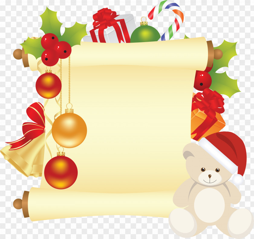 Christmas Image Paper Scroll Clip Art PNG