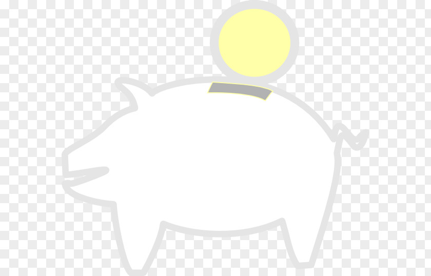 Piggy Bank Yellow Clip Art PNG