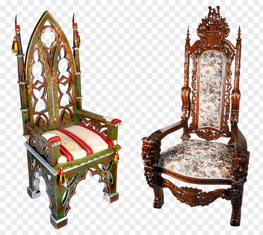 Armchair Table Chair Throne Couch PNG