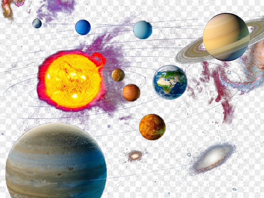 Colored Interstellar Planet Computer Wallpaper PNG
