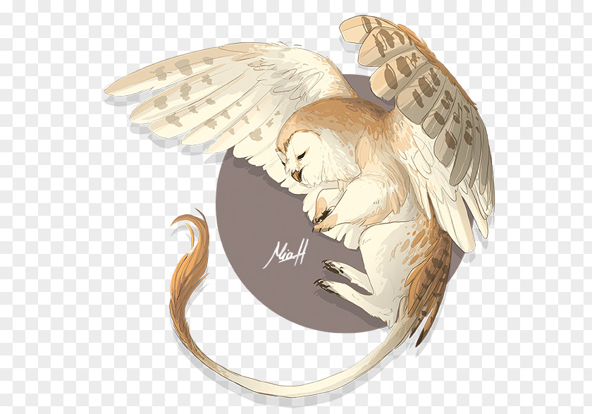 Owl Bird Griffin Legendary Creature Art PNG