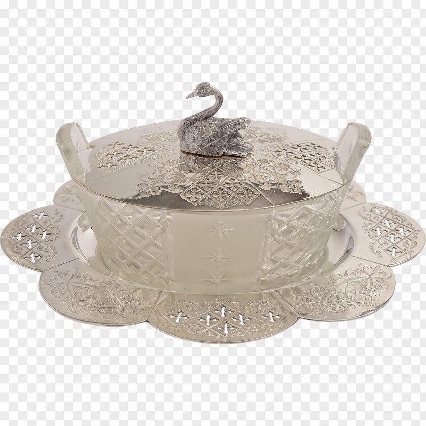 Swan Tableware Teapot Lid Silver Cup PNG