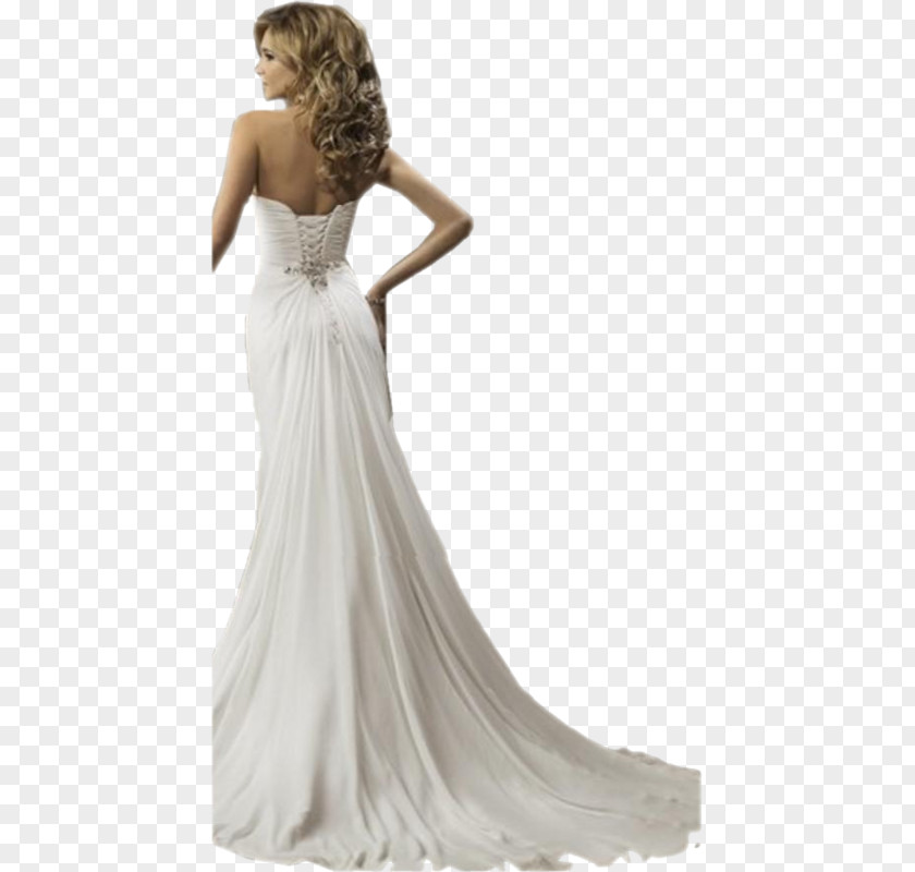 Dress Wedding Evening Gown Bride PNG