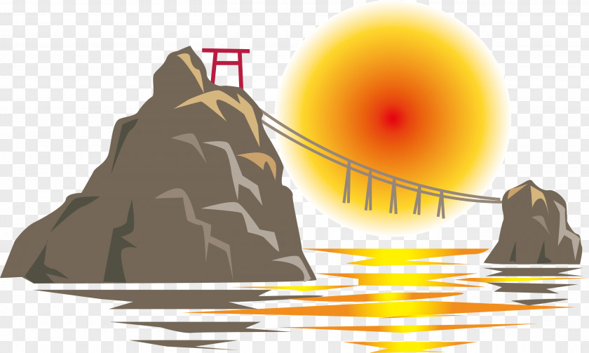 Vector Material Sunrise At Sea Photography Illustration PNG