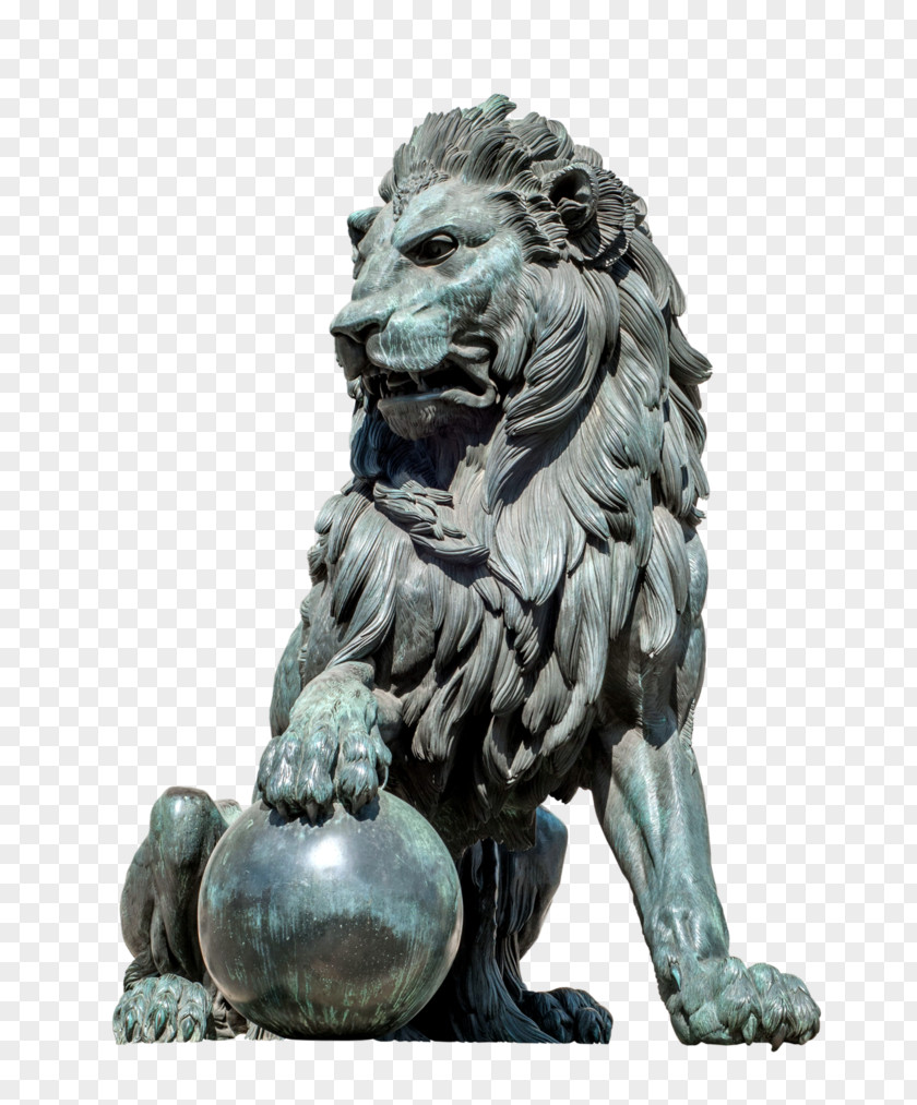 Lion Lucille Ball Stone Sculpture PNG