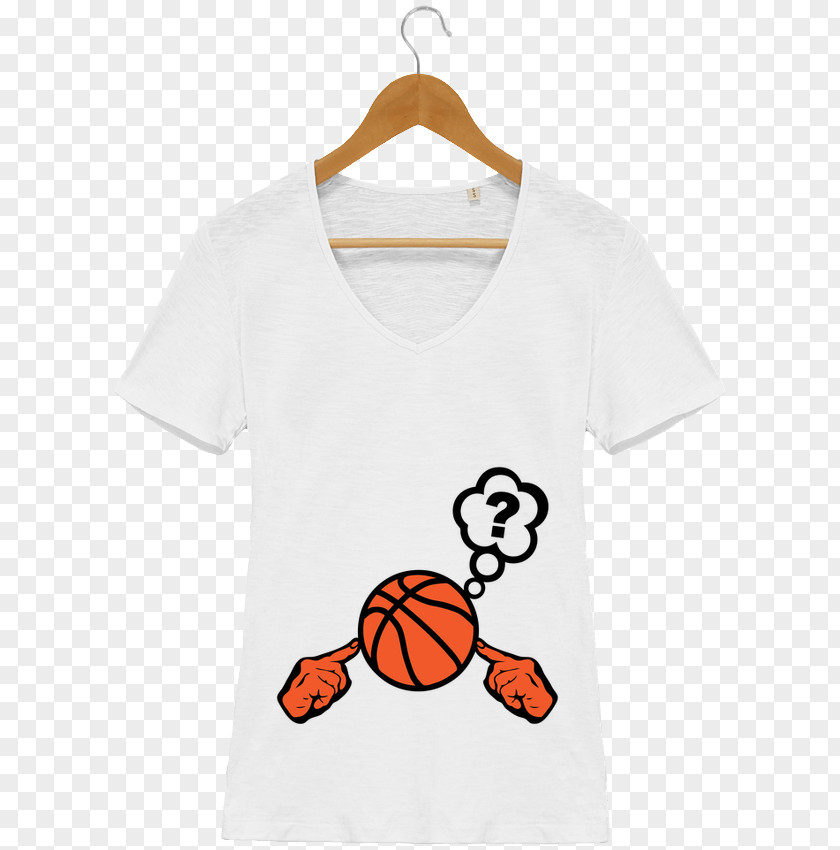 White T-shirt Design Sleeve Collar Basketball Button PNG