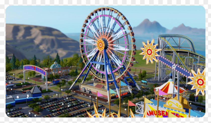 Ferris Wheel SimCity Worlds Of Wonder Amusement Park Tourist Attraction PNG