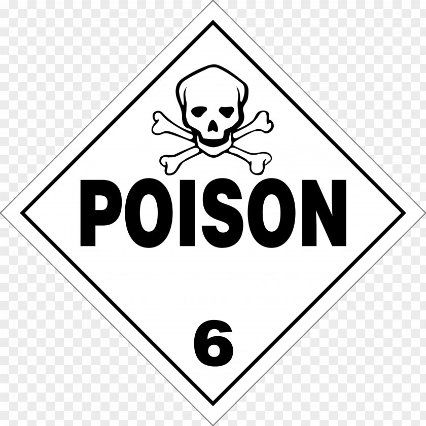 Poison Dangerous Goods Placard HAZMAT Class 6 Toxic And Infectious Substances Transport PNG
