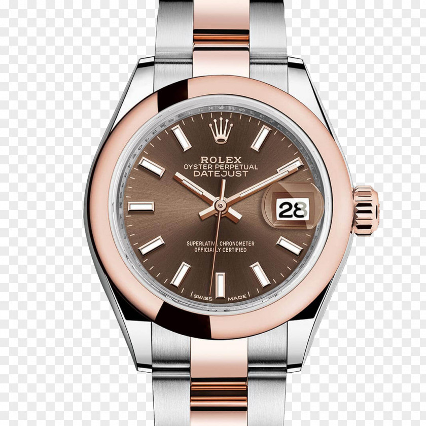 Rolex Watches Women Watch Gold Coffee Color Table Datejust Submariner PNG