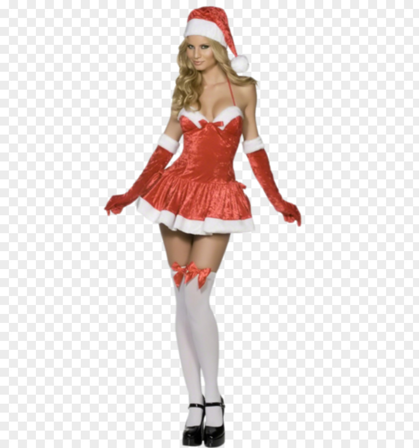 Santa Claus Costume Party Dress Christmas PNG