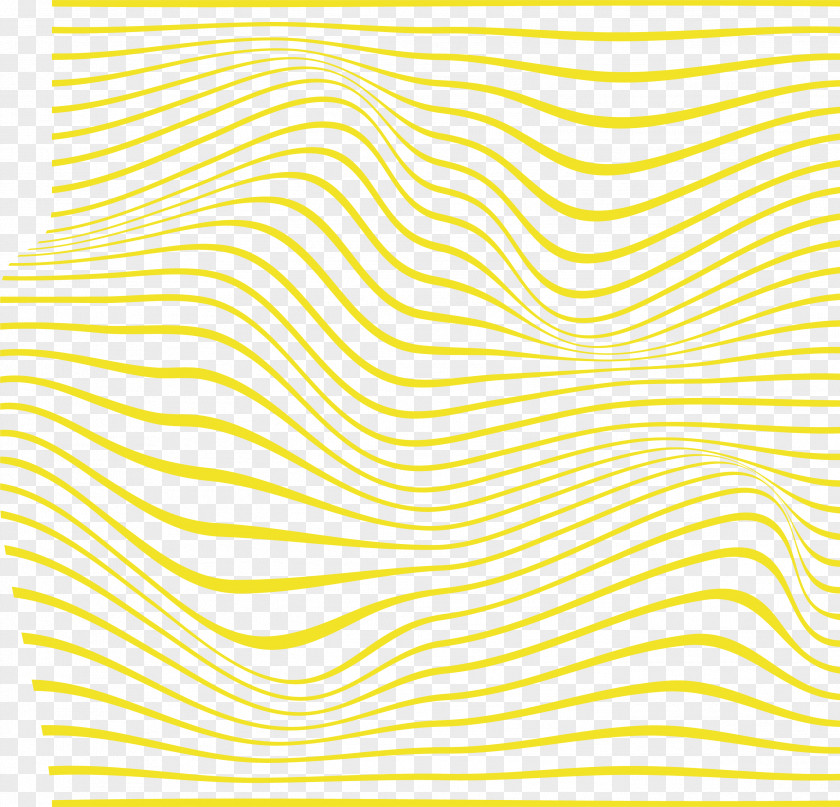 Yellow Wavy Lines Line PNG