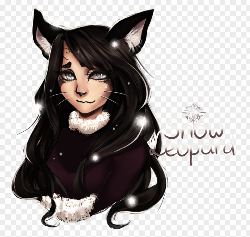 Cat Whiskers Catgirl Black Drawing PNG