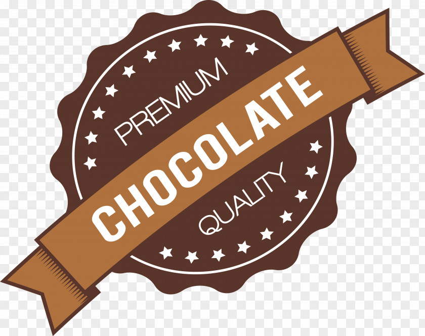 Creative Chocolate Label Vector PNG