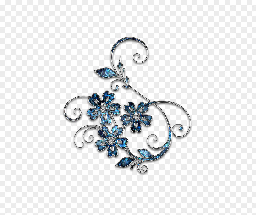 Design Blue Earring Ornament PNG