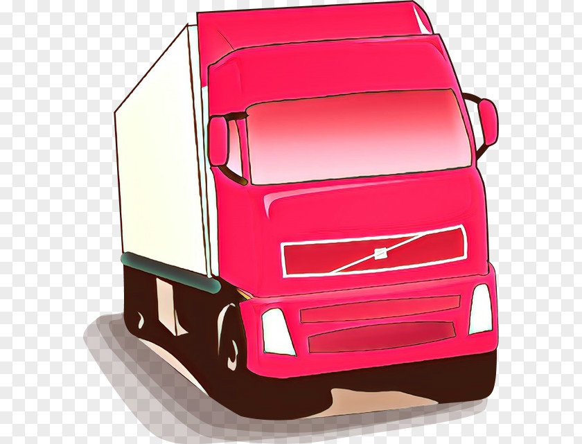 Magenta Truck Motor Vehicle Transport Mode Of Automotive Exterior PNG