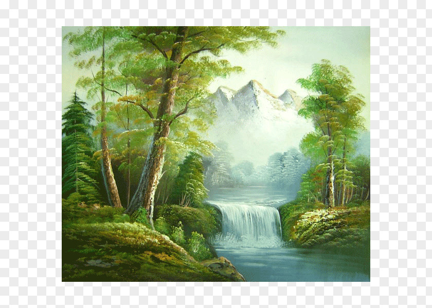 Painting Landscape Acrylic Paint Oil Drawing PNG
