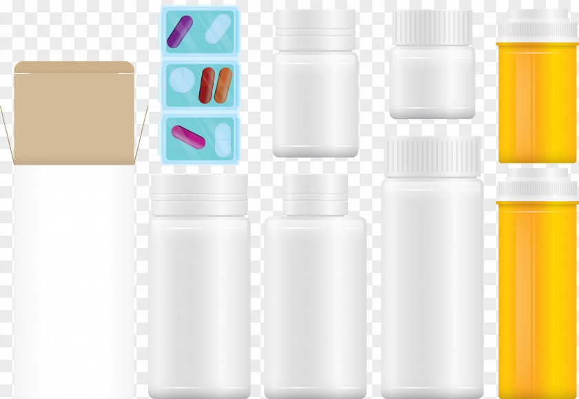 Vector Pills Plastic Bottle Tablet PNG