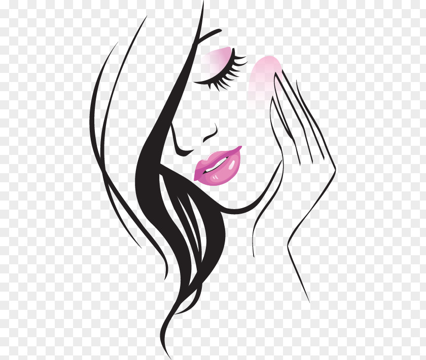 Hand-painted Beauty Line Parlour Free Content Clip Art PNG