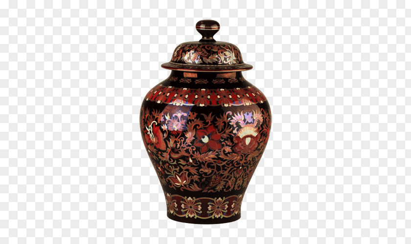 Modern Vase Ceramic Pottery Urn Brown PNG