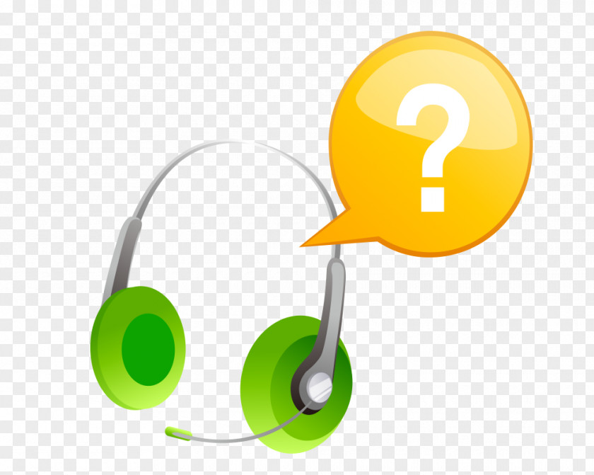 Cartoon Green Headphones Clip Art PNG