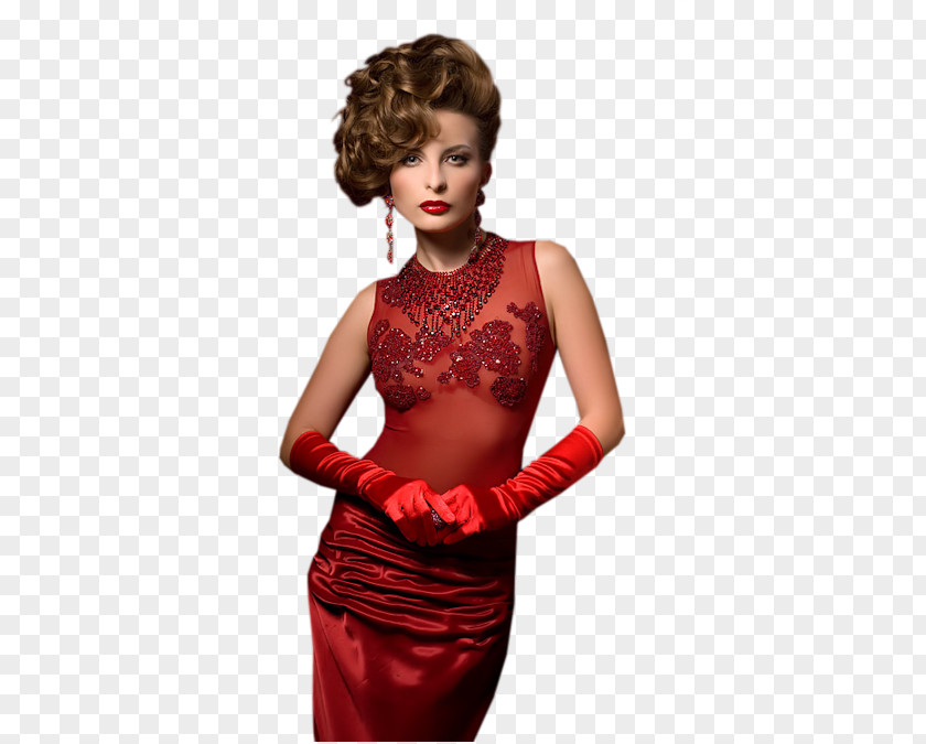 Happy New Year Woman Ball Red PNG