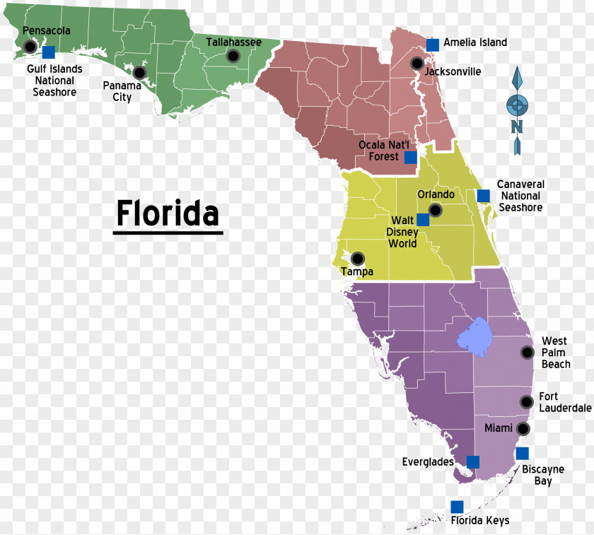 PLACES Destin Florida City Panhandle Road Map PNG