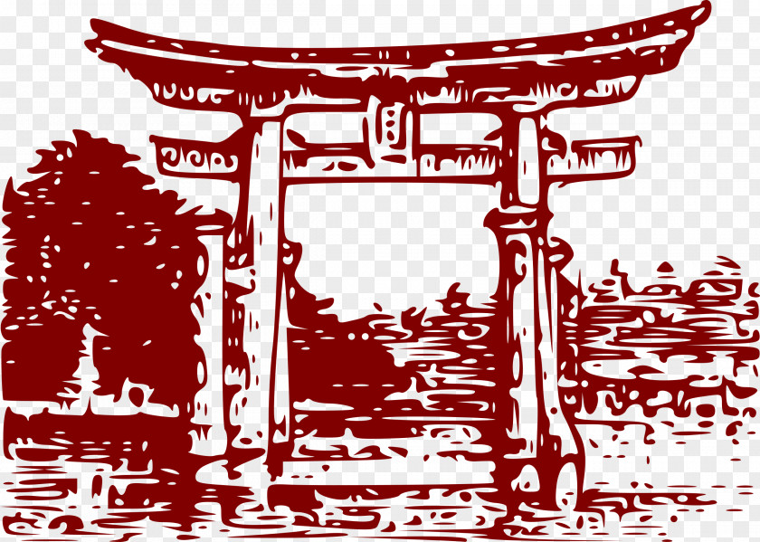 Torii Gate Clipart Itsukushima Shrine Clip Art PNG