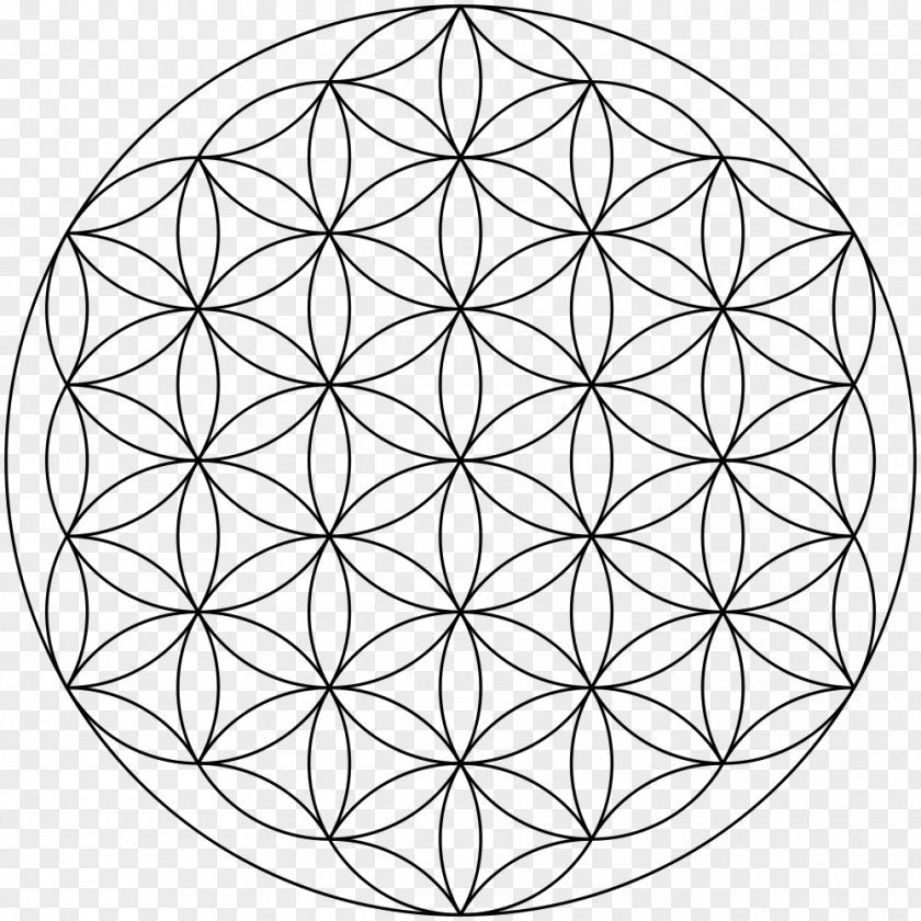 Shape Overlapping Circles Grid Sacred Geometry PNG