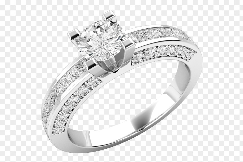 White Gold Rings For Women Wedding Ring Solitaire Brilliant Diamond PNG