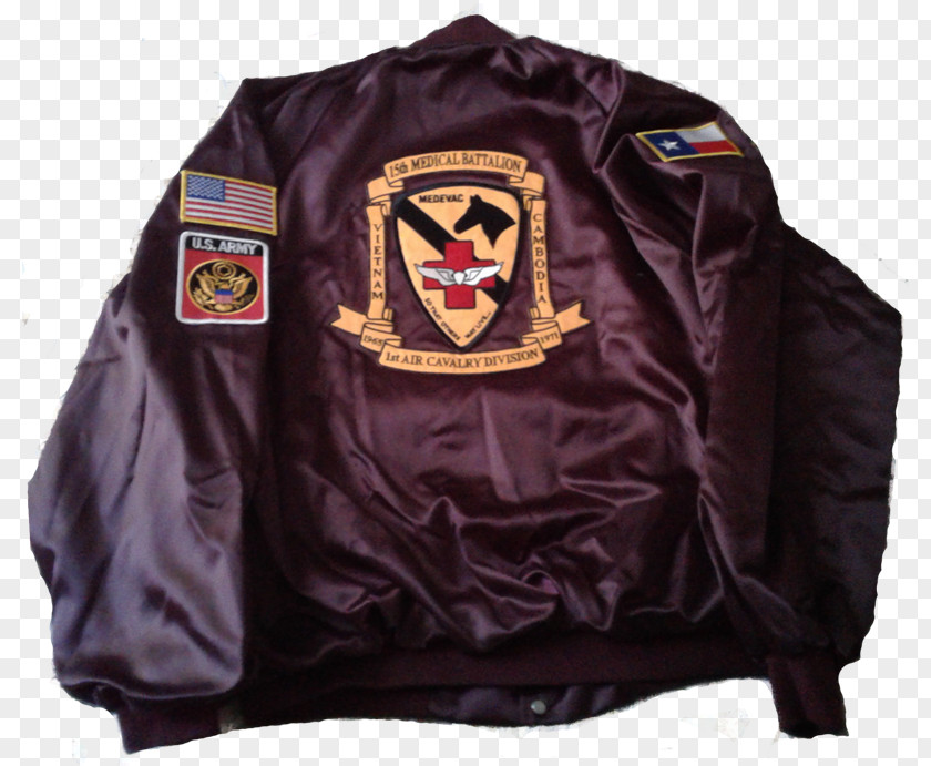Leather Jacket 15th Medical Battalion 1st Cavalry Division PNG