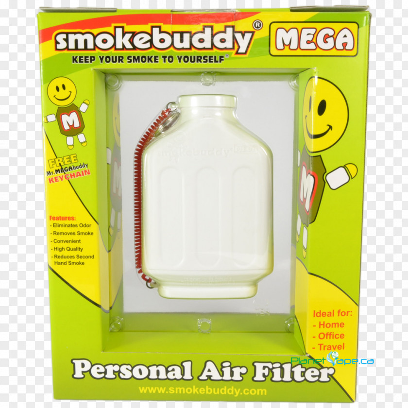 Smoke Buddy Original Personal Air Purifier White Yellow Color Green PNG Green, plane smoke clipart PNG
