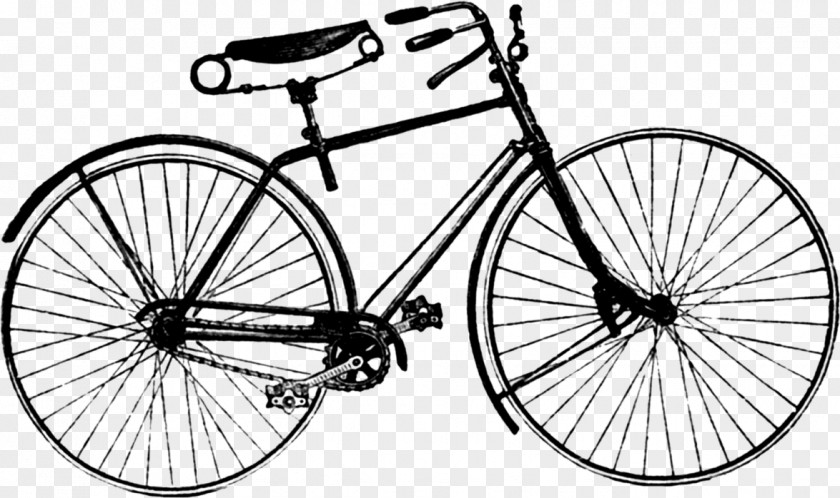 Bicycle Retro Style Clip Art PNG