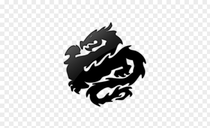 Chinese Black Dragon Icon Clip Art PNG