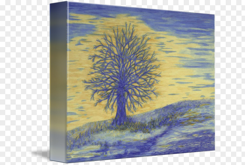 Painting Tree Art Gallery Wrap Acrylic Paint PNG