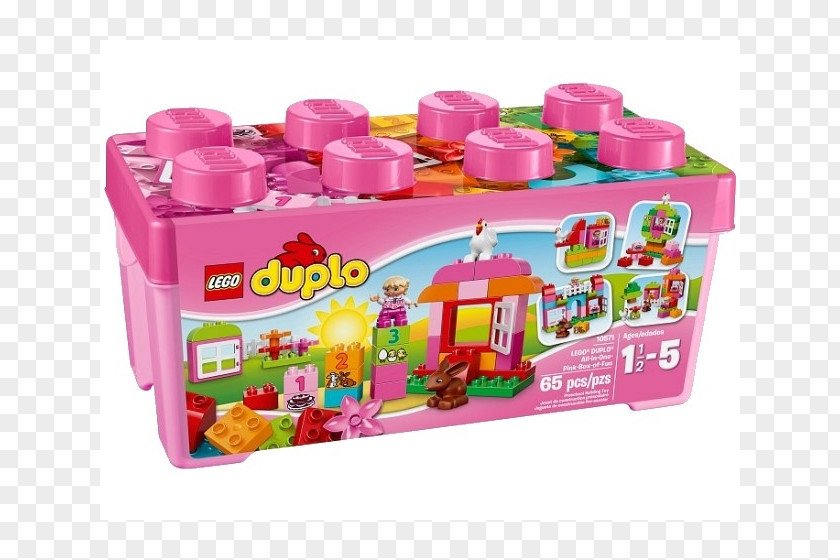 Toy LEGO 10571 DUPLO All-in-One Pink Box Of Fun Lego Duplo 10572 PNG