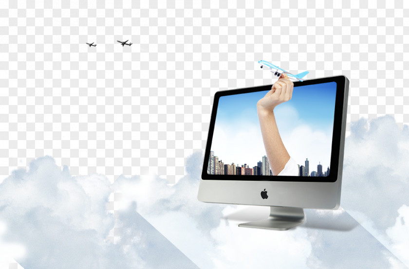 Hand Aircraft Airplane Laptop Apple PNG